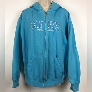 Pacific & Co. Santa Barbara California Women’s Size Large Zippered Blue Hoodie